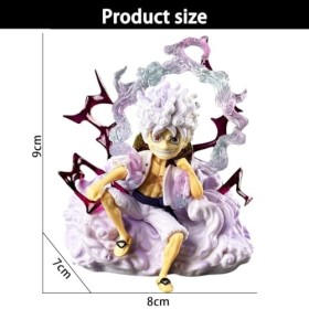 BSNRDX Luffy Figurine, Sun God Nika Luffy Gear 5, Animé Luffy daction Figure, PVC Cartoon Model Statue, Décorations de Perso