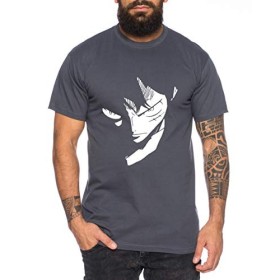 Ruffy Face Zoro One Manga T-Shirt Luffy pour Homme Anime Piece, Größe2:Large, Farbe2:Kaki