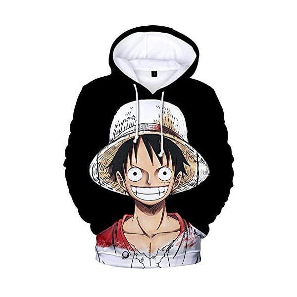 YIMIAO Enfants Impression en 3D Sweat à Capuche One Piece Pull Japonais Animé Manches Longues Hoodie Luffy Ace Pullover Garço