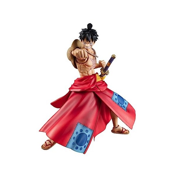 MEGAHOUSE Heroes One Piece – Luffy Taro – Figurine daction Variable – 17 cm, Mehrfarbig, Taille Unique Mixte