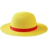 FOUTP One Piece Monkey D. Luffy Cosplay Chapeau Luffy Chapeaux Plats Cosplay Japonais Dessin Animé Accessoires Chapeau Enfant