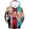 YIMIAO Garçon Fille One Piece Sweat à Capuche Impression 3D Couleur Pull Homme Japonais Luffy Ace Hoodie Pullover S 