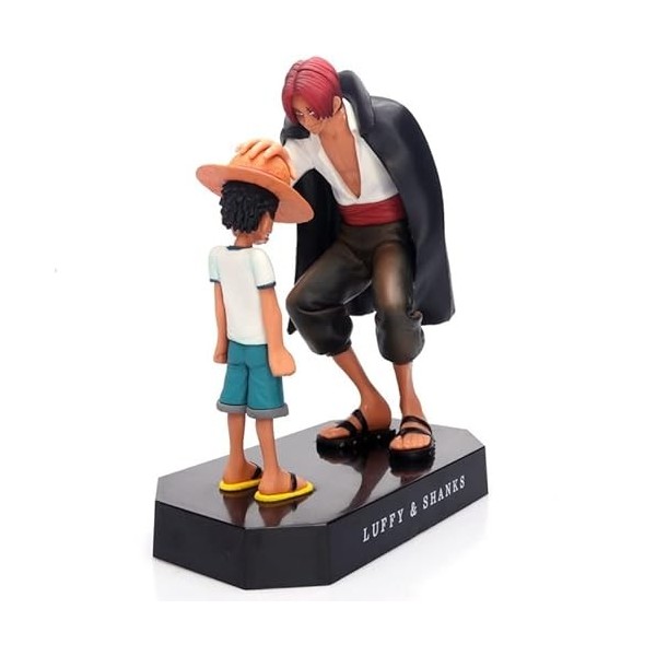 Anime One Piece Luffy Shanks Figure Jouet Anime PVC Collection Modèle Style de Toucher sa tête Figurines Personnages pour Bur