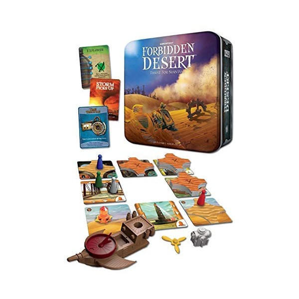 Gamewright , Forbidden Desert Game, Board Game, Ages 10+, 2-5 Players, 45 Minutes Playing Time