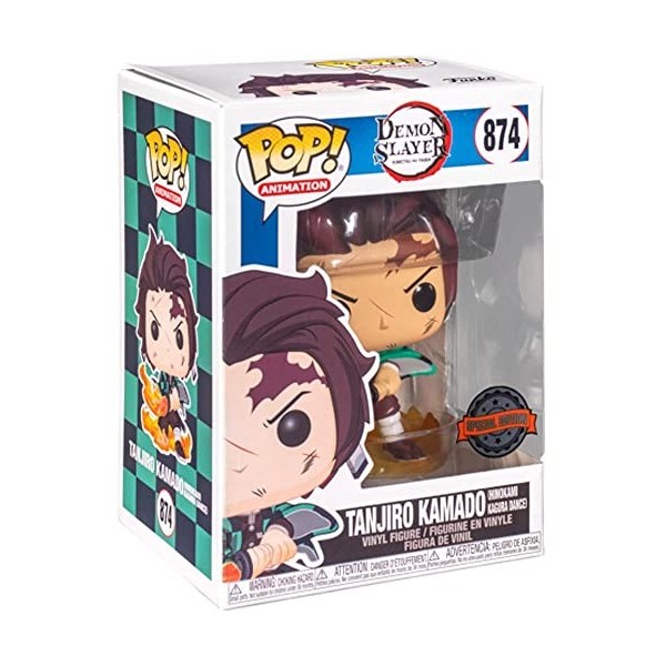 Funko Pop Demon Slayer Tanjiro Kamado avec lame flamboyante