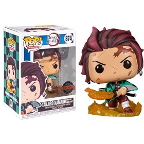 Funko Pop Demon Slayer Tanjiro Kamado avec lame flamboyante