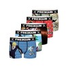FREEGUN Boxer Enfant One Piece, Caleçon Garçon, Luffy, Zoro, Respirant et Résistant Lot de 5 , Bleu, Marron, Rouge, Turquois