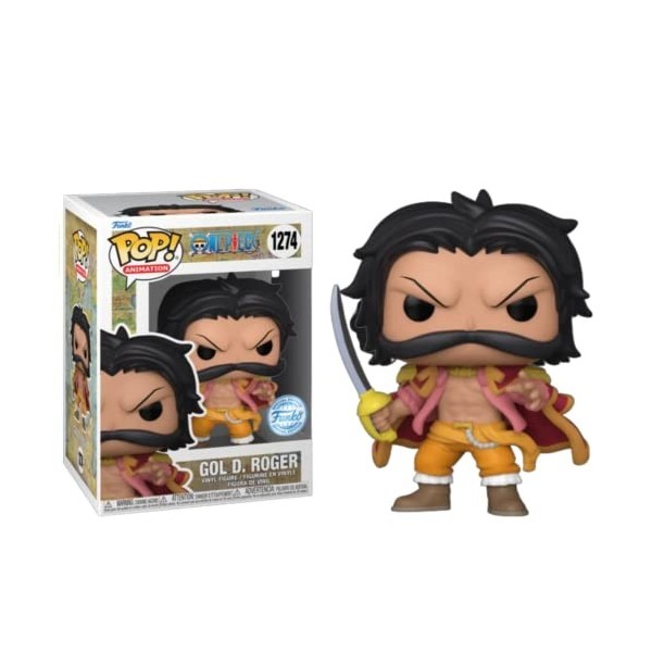 Funko Pop! One Piece 1274 GOL D. Roger Figurine édition spéciale, 10 cm, Multicolore