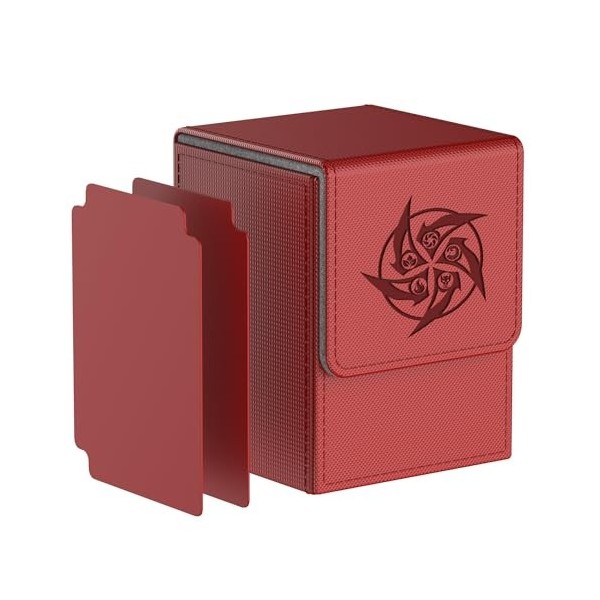 MIXPOET Deck Box Compatible avec MTG Cartes, Boîte de Rangement Peut Contenir Jusquà 110 TCG Cartes, 2 Intercalaires Carte p