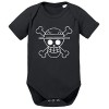 Logo Bruch One bébé Piece Luffy Coton Bio Proverbes Barboteuses Garçons et Filles 0-12, Größe2:80/10-12 Mois, Baby:Blanc