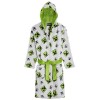 Minecraft Robe de Chambre Enfant, Peignoir en Polaire Enfant Ado 5-14 Ans 7-8 ans, Noir 