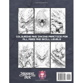 Anime Coloring and Inking Practice: Mechs & Monsters Volume 6: Japanese Manga Inspured Coloring Book for Kids, Teens and Adul