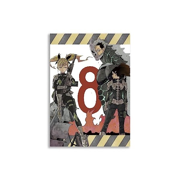 CosplayStudio Kaiju n°8 Tableau mural de qualité supérieure | Kafka Hibino, Mina Ashiro, Kikoru Shinomiya sur panneau de mous