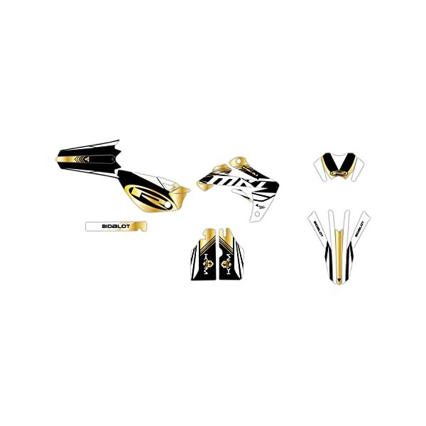 KIT DECO MOTOCROSS ADAPTABLE RIEJU MRT 50 DE 2009 à 2021 KAIJU NOIR OR