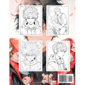 Anime Coloring Book , Boys Edition: Japanese Manga Drawing Book