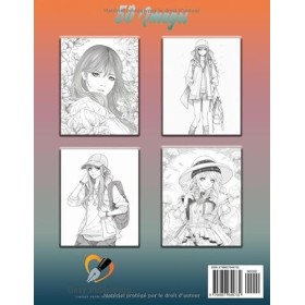 Livre de Coloriage Manga : Une Immersion Artistique en 50 Scènes pour les Passionnés