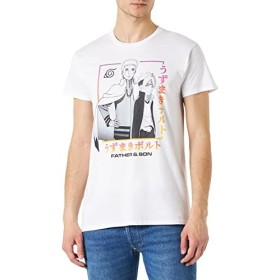 Boruto MEBORUTTS007 T-Shirt, Blanc, M Homme