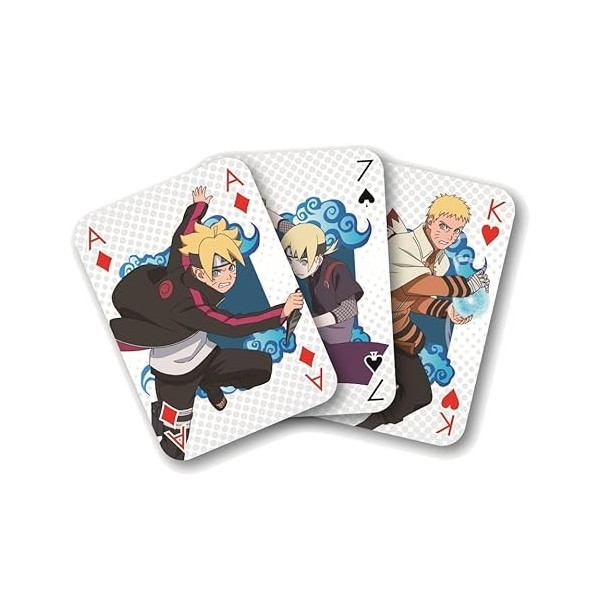 SAKAMI - Naruto/Boruto – 52 Cartes à Jouer – Jeu de Cartes de Poker – Original & sous Licence