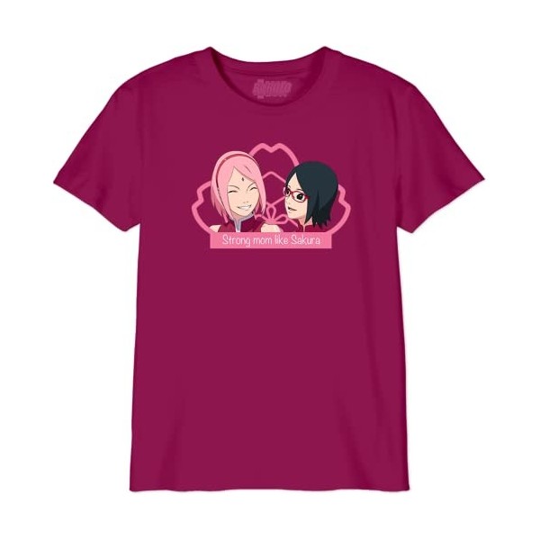Boruto GIBORUTTS001 T-Shirt, Rose Pale, 12 Ans Fille