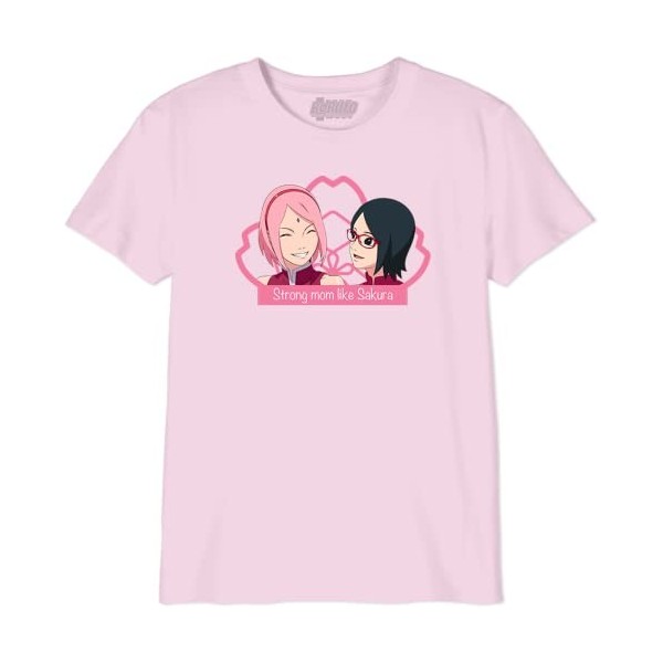 Boruto GIBORUTTS001 T-Shirt, Rose Pale, 12 Ans Fille