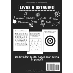 LIVRE À DETRUIRE - Saccage moi ce carnet: Un livre anti ennui pour se défouler - Idée cadeau enfants & ados