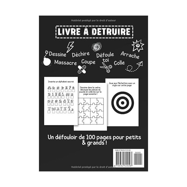 LIVRE À DETRUIRE - Saccage moi ce carnet: Un livre anti ennui pour se défouler - Idée cadeau enfants & ados