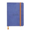 RHODIA 117308C - Carnet Souple Saphir - A6 - Ligné - 144 pages - Papier Clairefontaine Ivoire 90 g/m - Marque-Page, Fermeture