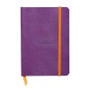 RHODIA 117308C - Carnet Souple Saphir - A6 - Ligné - 144 pages - Papier Clairefontaine Ivoire 90 g/m - Marque-Page, Fermeture