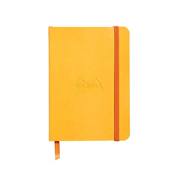 RHODIA 117308C - Carnet Souple Saphir - A6 - Ligné - 144 pages - Papier Clairefontaine Ivoire 90 g/m - Marque-Page, Fermeture