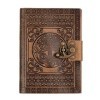 DreamKeeper Journal en cuir fait main, carnet de voyages motif celtique en relief, design original avec motif arbre de vie, a