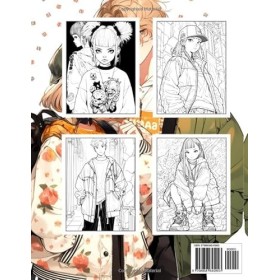 Anime Coloring Book, Fashion Edition: Japoneese Anime Fashion Coloring book for Adults