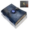 Urban Leather Lapis 3 Lune Celtique Grimoire Livre des Ombres Vintage Journal pour Hommes et Femmes Dessin Carnet de croquis 