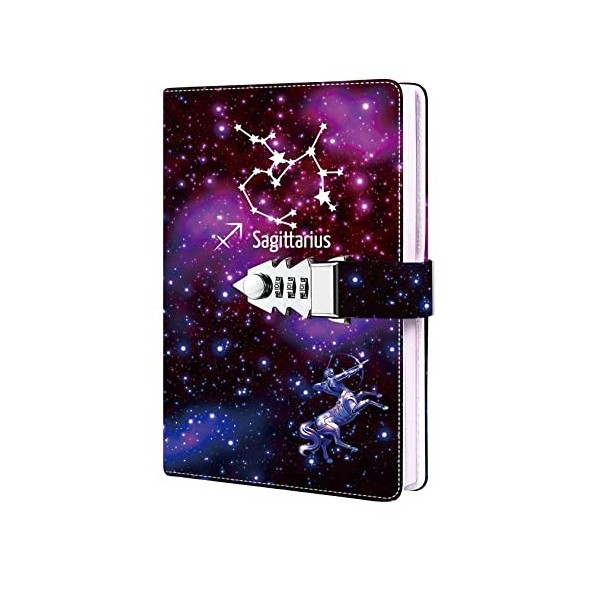 ZXHQ Carnet de Notes Carnet Secret fille Journal intime avec code pour Adulte garçon femmes, en PU Cuir Bloc-notes Pour Burea