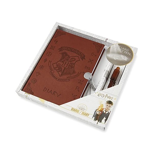 Harry Potter Carnet de Note Journal Intime Fille avec Cadenas et Stylo Encre Invisible avec lumière UV Carnet Secret Papeteri