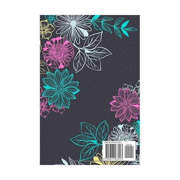 Ecrire pour guérir Notebook: 6x9 pouces, 110 pages lignées | Idée cadeau carnet de notes à fleurs - Citation décrivain | Flo