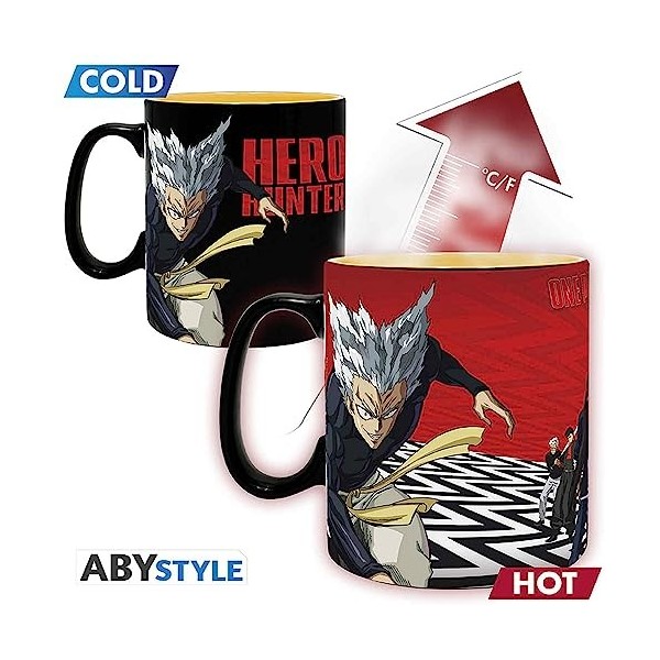 ABYSTYLE - ONE PUNCH MAN Mug Thermo-réactif Saitama & Garoh