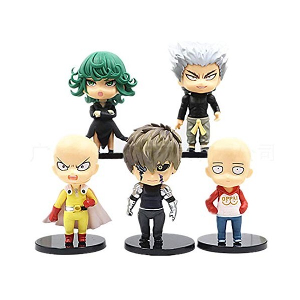 Lot de 5 figurines One Punch Man – Anime Saitama Action Figure Tornado Anime Toys Genos Toy Statues PVC Anime One Punch Man M