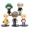 Lot de 5 figurines One Punch Man – Anime Saitama Action Figure Tornado Anime Toys Genos Toy Statues PVC Anime One Punch Man M