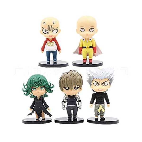 Lot de 5 figurines One Punch Man – Anime Saitama Action Figure Tornado Anime Toys Genos Toy Statues PVC Anime One Punch Man M