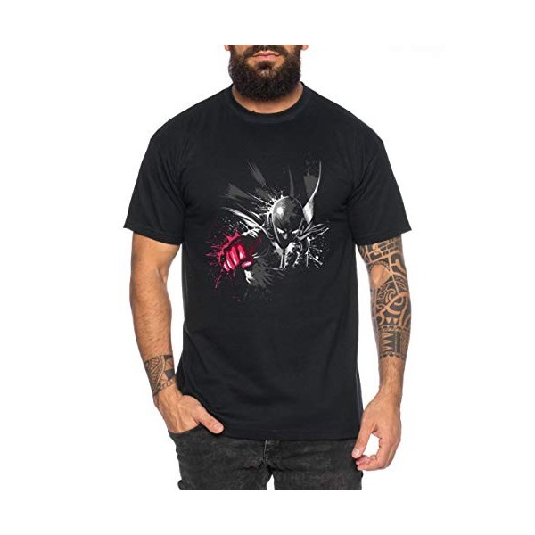 Saitama Fly T-Shirt pour Homme Saitama Punch One Anime Manga, Farbe2:Noir, Größe2:XXXX-Large