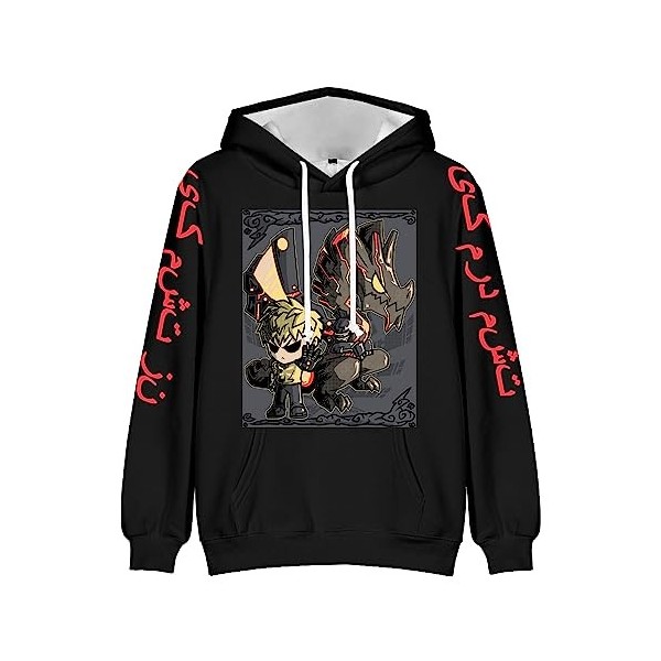 Dmspace One Punch Man Sweat à capuche pour enfant Saitama Figurine 3D Dessin animé Pull Garçon Fille Anime Hoodies Adolescent