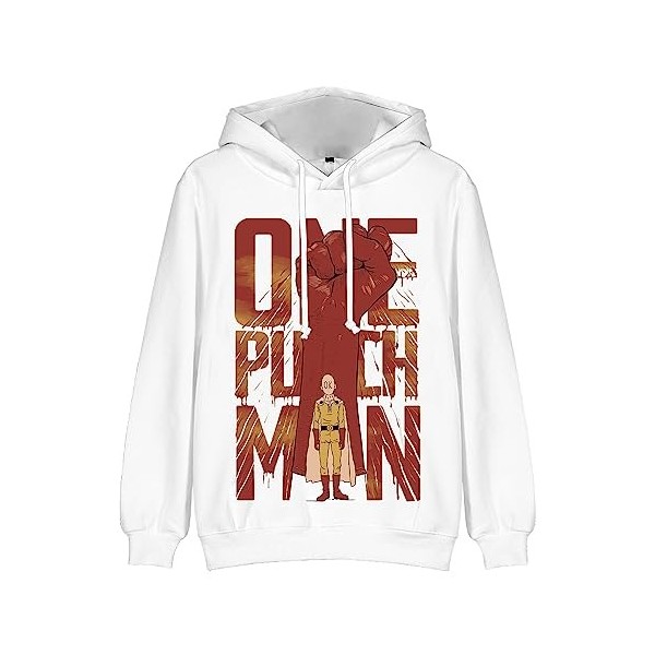 Dmspace One Punch Man Sweat à capuche pour enfant Saitama Figurine 3D Dessin animé Pull Garçon Fille Anime Hoodies Adolescent