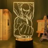 Xinchangda One Punch Man Lampe illusion 3D Anime Saitama/Genos Veilleuse Tactile Veilleuse Noël Anniversaire Cadeau Créatif J