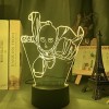 Xinchangda One Punch Man Lampe illusion 3D Anime Saitama/Genos Veilleuse Tactile Veilleuse Noël Anniversaire Cadeau Créatif J