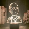 Xinchangda One Punch Man Lampe illusion 3D Anime Saitama/Genos Veilleuse Tactile Veilleuse Noël Anniversaire Cadeau Créatif J