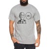 Saitama OK T-Shirt pour Homme Saitama Punch One Anime Manga, Farbe2:Gris Chiné, Größe2:Small