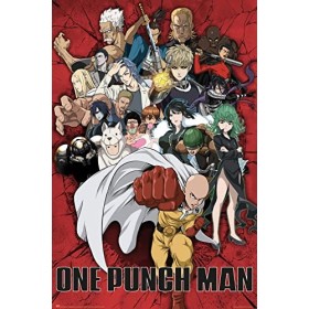 1art1 One Punch Man Poster Heroes Affiche Murale 91x61 cm