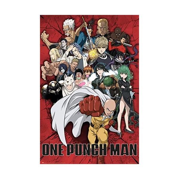 1art1 One Punch Man Poster Heroes Affiche Murale 91x61 cm