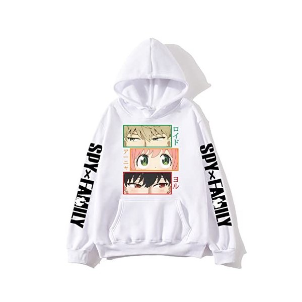 zhedu Spy X Family Hoodies Anya Forger Anime Hoodies Imprimé Sweat À Capuche Surdimensionné Hommes Femmes Style Hip-Hop Sweat