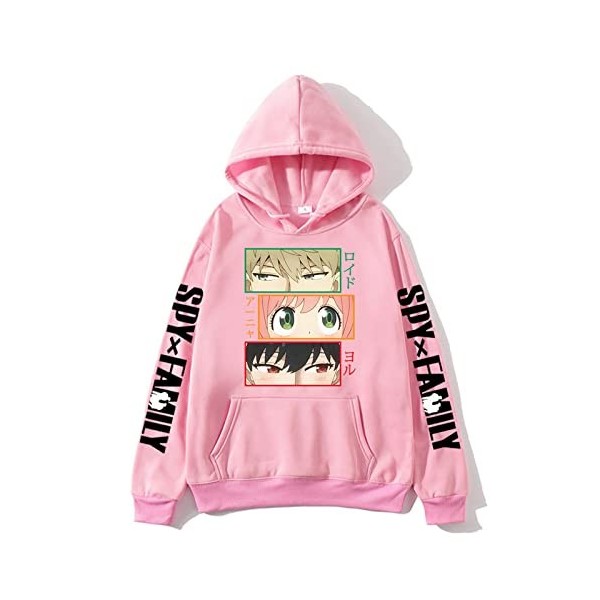 zhedu Spy X Family Hoodies Anya Forger Anime Hoodies Imprimé Sweat À Capuche Surdimensionné Hommes Femmes Style Hip-Hop Sweat